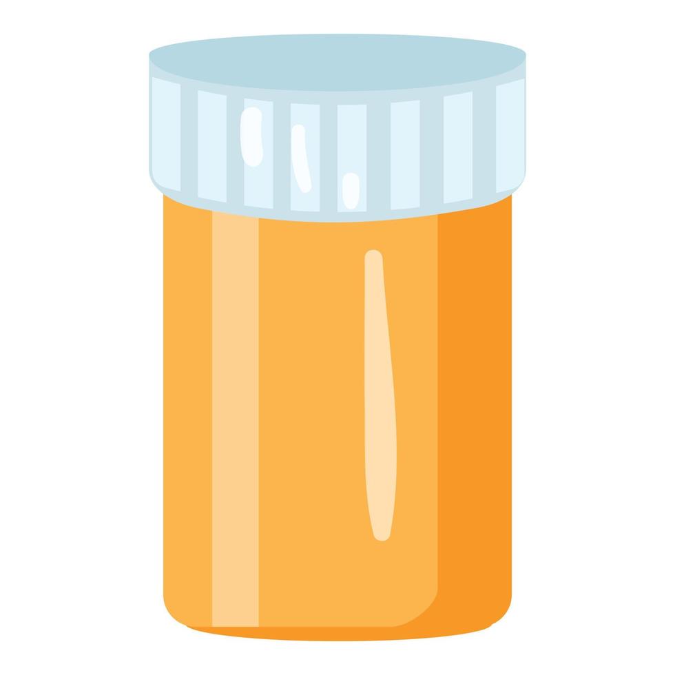 Pill jar icon cartoon vector. Medicine patient vector