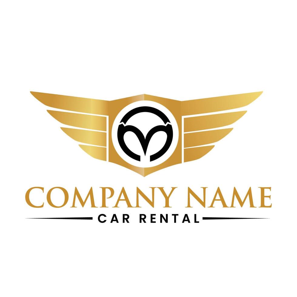 Car Rental Logo design isolated on white background vector