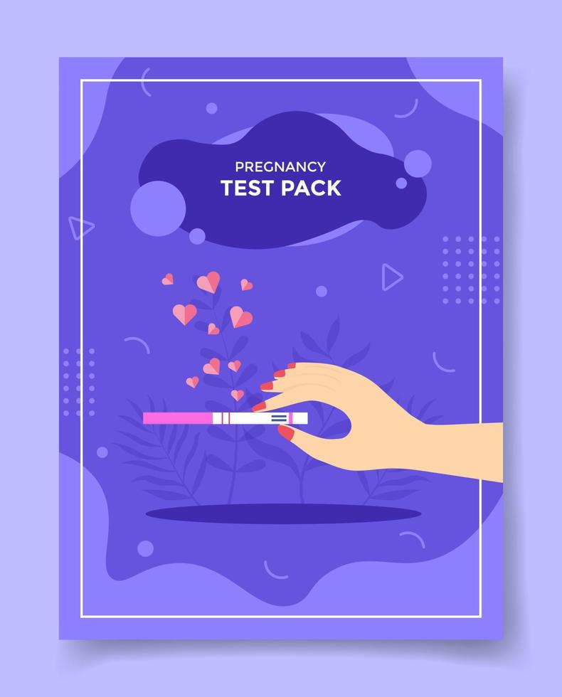 pregnancy test pack for template of banners, flyer, books, and magazine cover vector