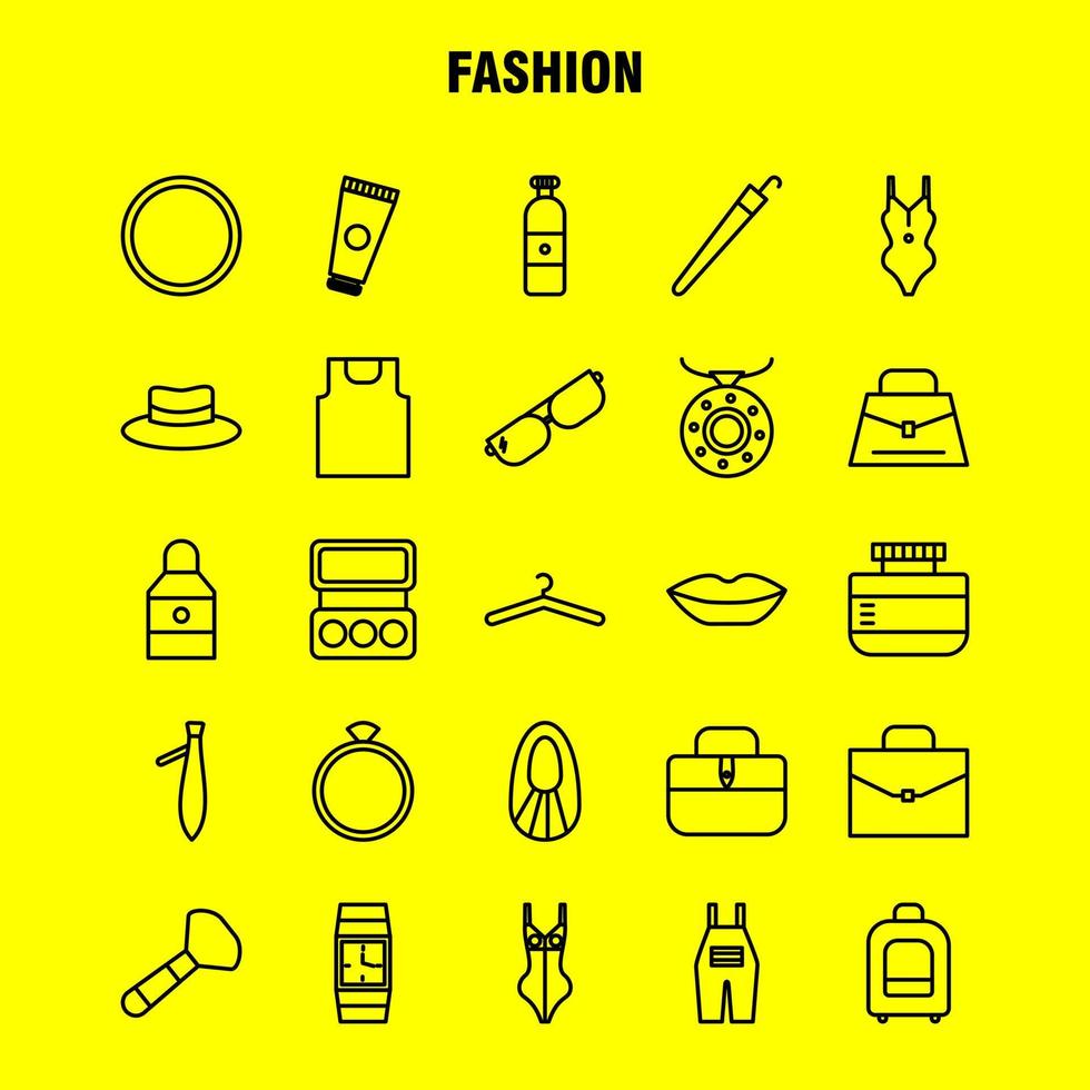 Fashion Line Icons Set For Infographics Mobile UXUI Kit And Print Design Include Jacket Dress Dressing Cloths T Shirt Shirt Dress Collection Modern Infographic Logo and Pictogram Vector