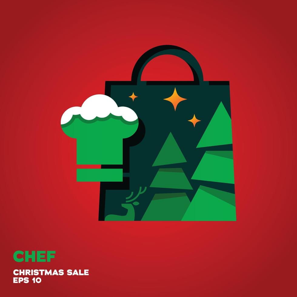Chef Christmas Sale vector