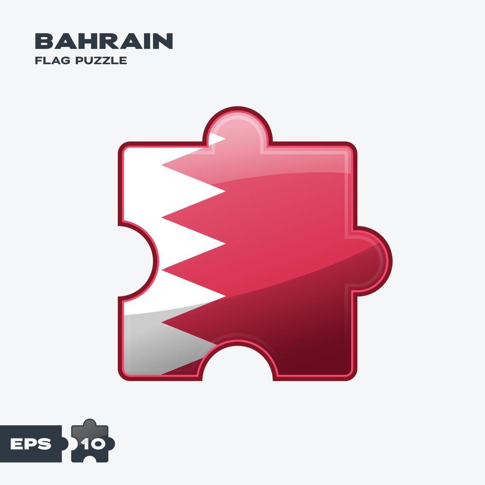 rompecabezas de la bandera de bahrein vector