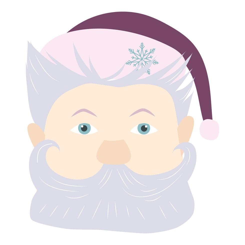 New Year Hygge Faces Santa vector