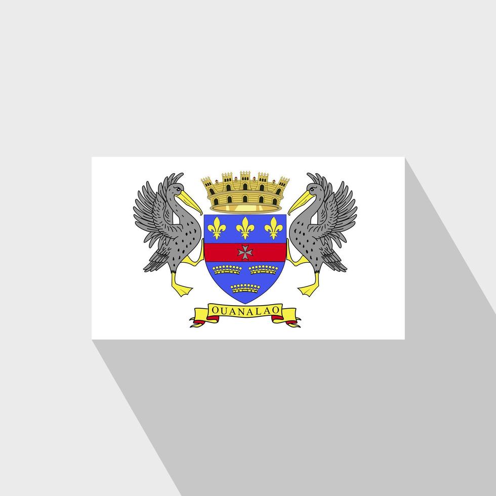 Saint Barthelemy flag Long Shadow design vector