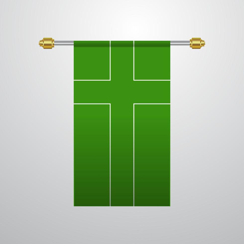 Kyrgyzstan hanging Flag vector
