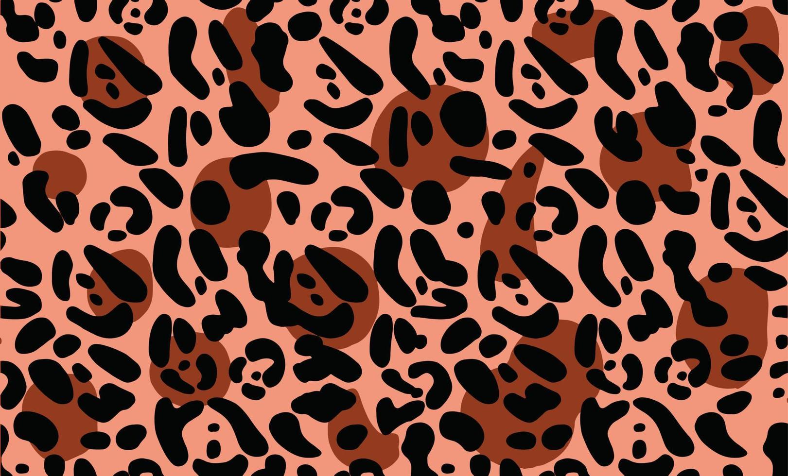 patrón de leopardo sin fisuras. diseño vectorial moderno para web e impresión. textiles hechos a mano, telas y papel pintado. colores contemporáneos. ilustración vectorial vector