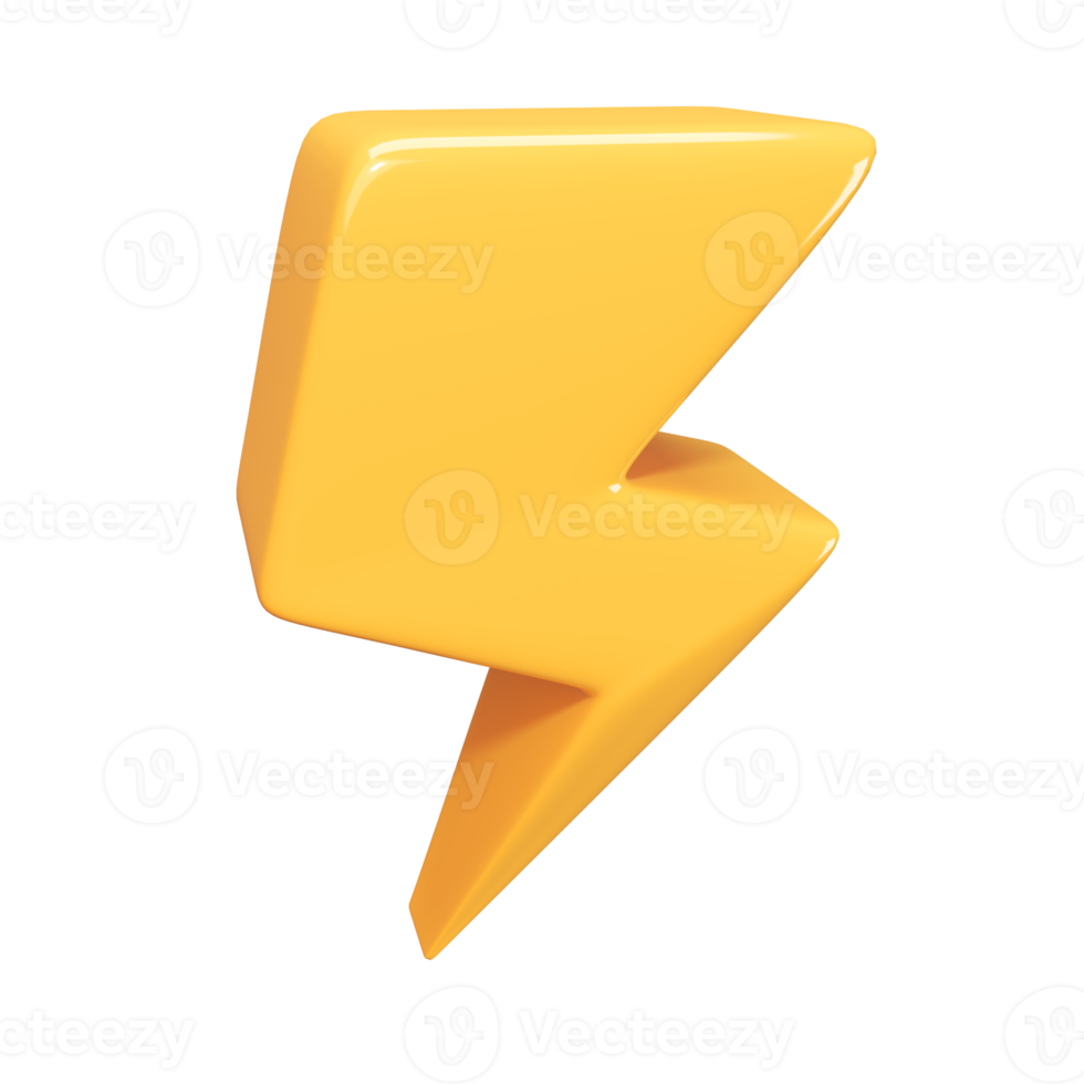 3d yellow lightning delivery speed concept flash sale promotion png