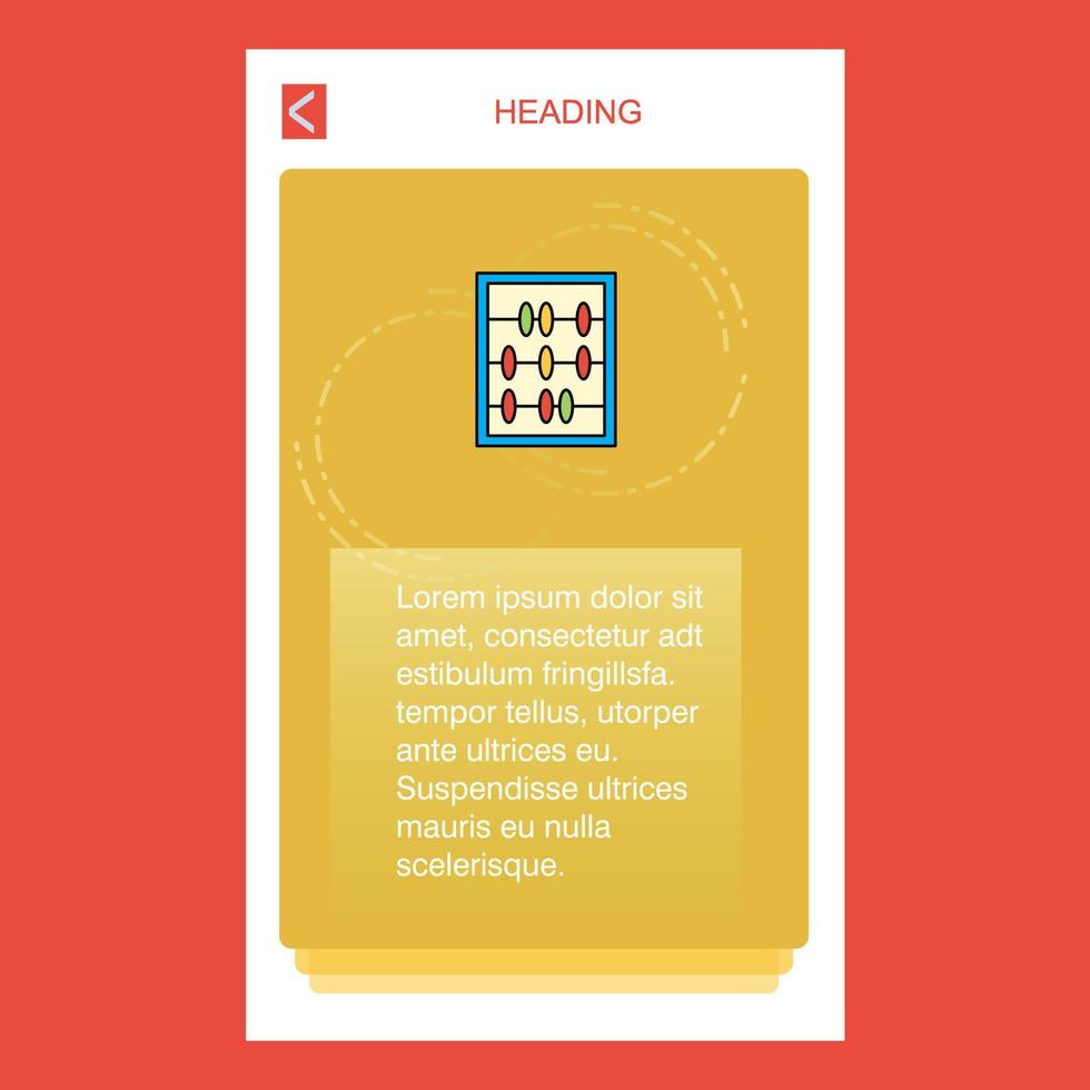 Abacus mobile vertical banner design design Vector