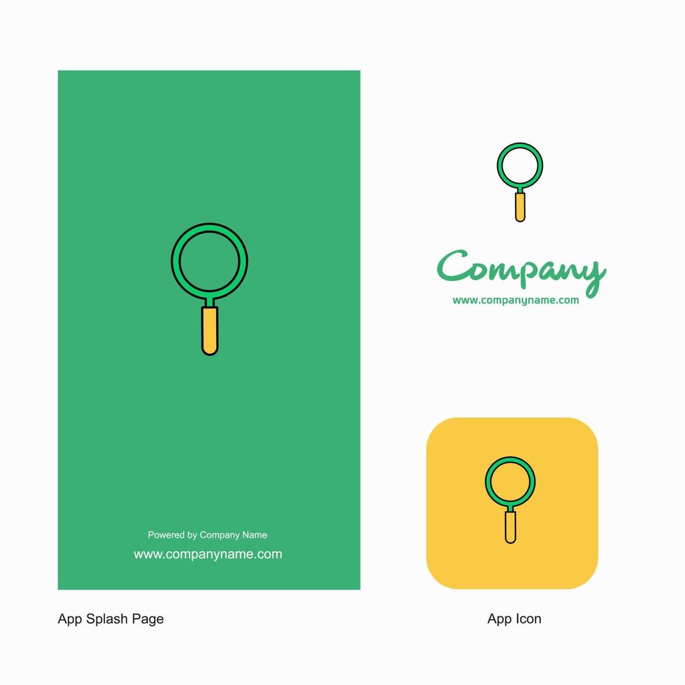 Search Company Logo App Icon and Splash Page Design Creative Business App Design Elements vector