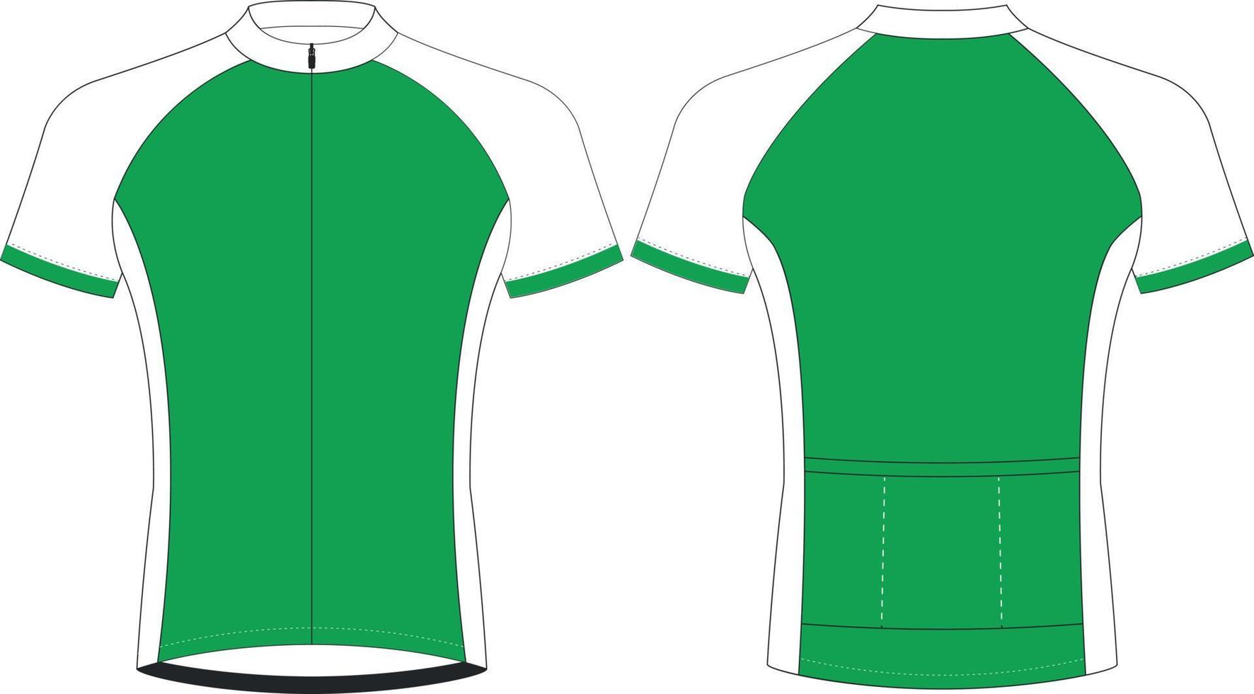 jerseys de ciclismo, plantilla de maqueta deportiva de manga corta, maqueta de chaqueta con cremallera uniforme de ciclismo, archivos vectoriales completos vector