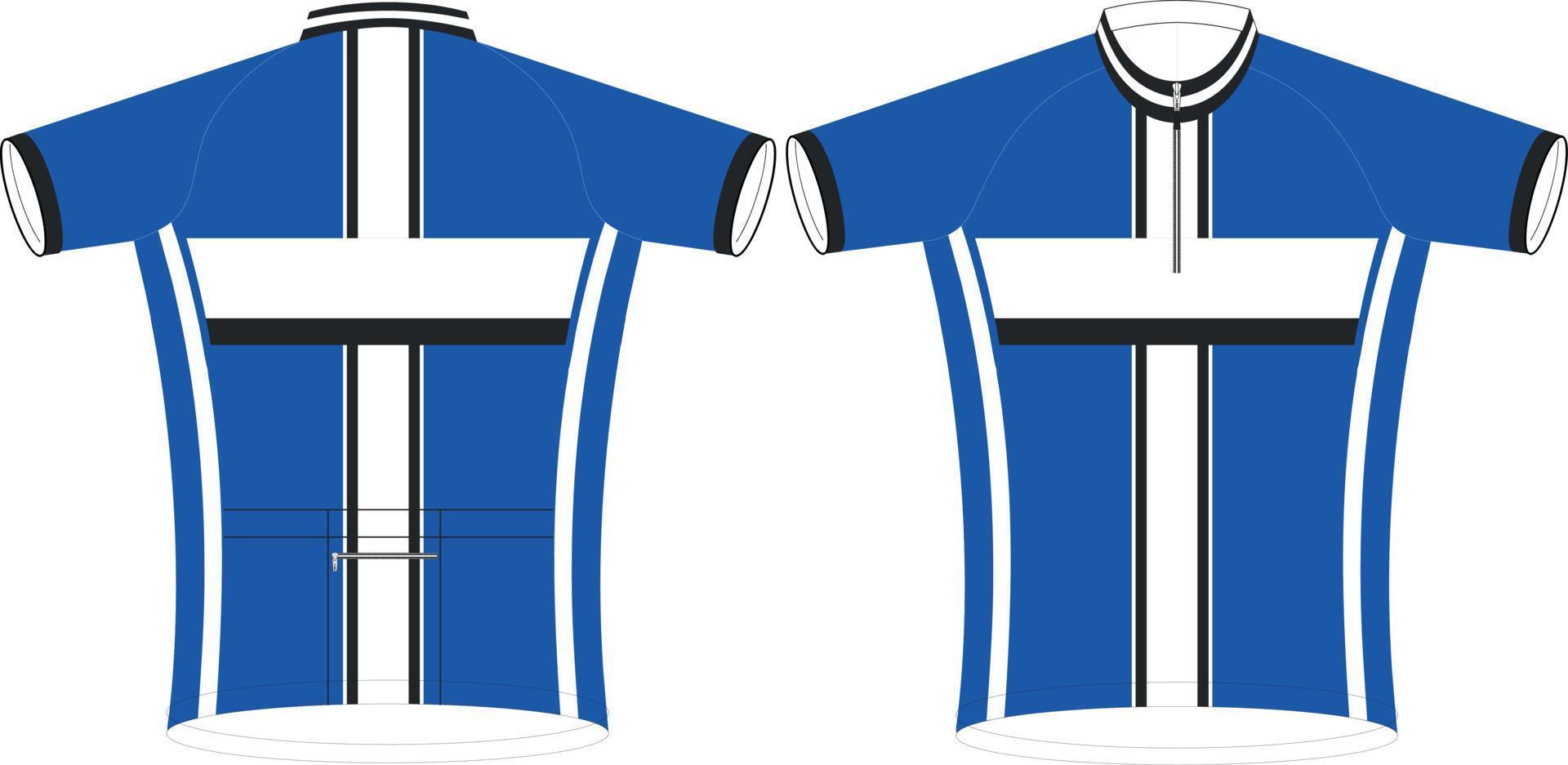 jerseys de ciclismo, plantilla de maqueta deportiva de manga corta, maqueta de chaqueta con cremallera uniforme de ciclismo, archivos vectoriales completos vector