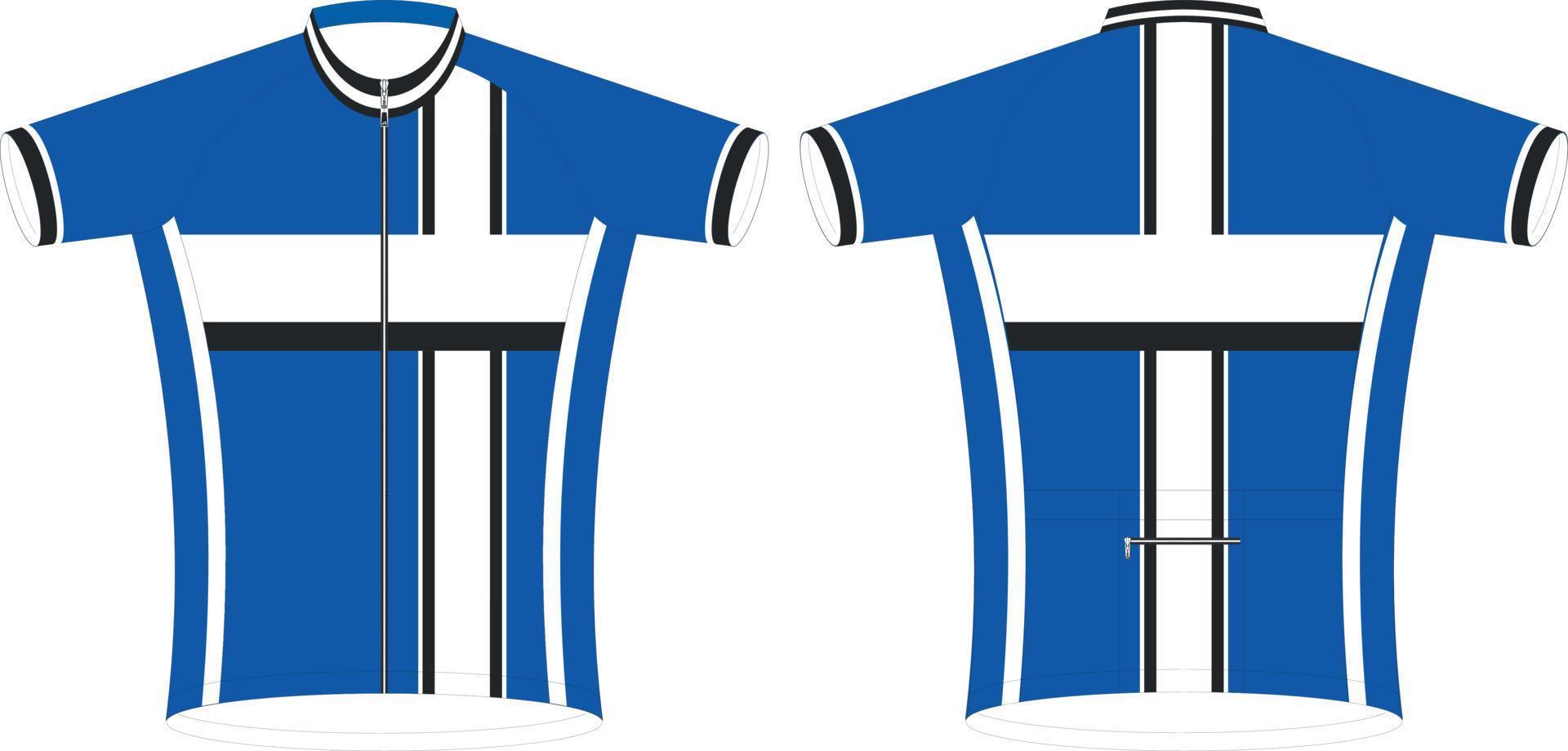 jerseys de ciclismo, plantilla de maqueta deportiva de manga corta, maqueta de chaqueta con cremallera uniforme de ciclismo, archivos vectoriales completos vector