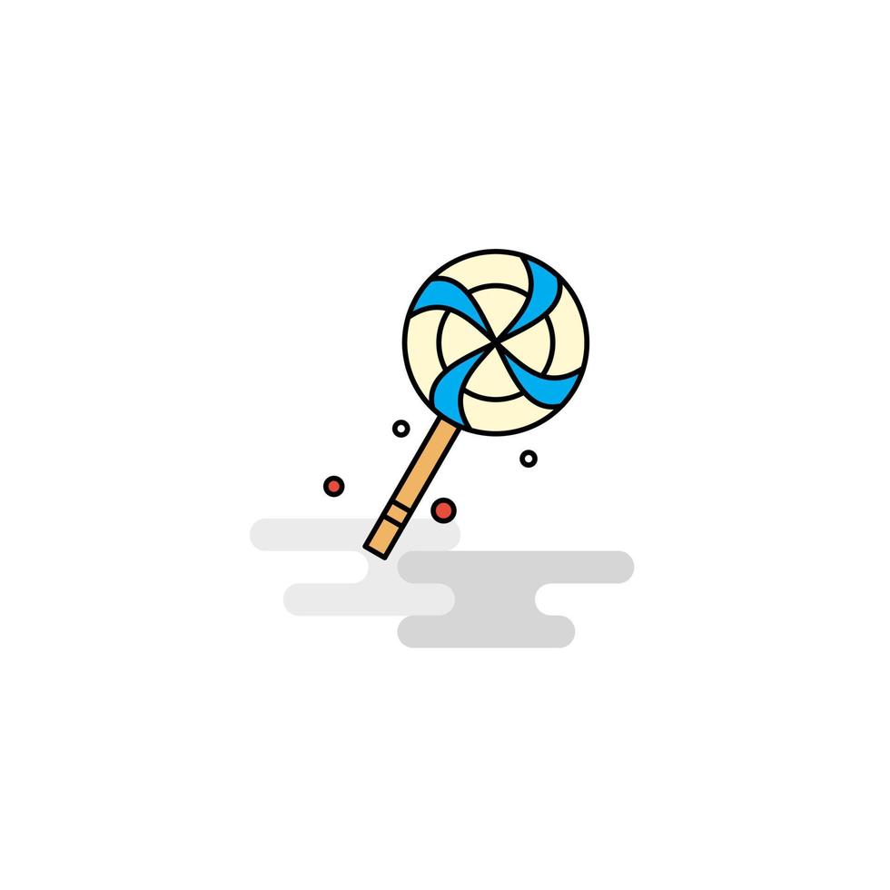 Flat Lollypop Icon Vector