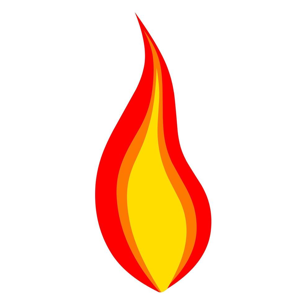 icono de fuego ardiente sobre un fondo blanco. ideal para logotipos web, de negocios y de comida picante. ilustración vectorial vector