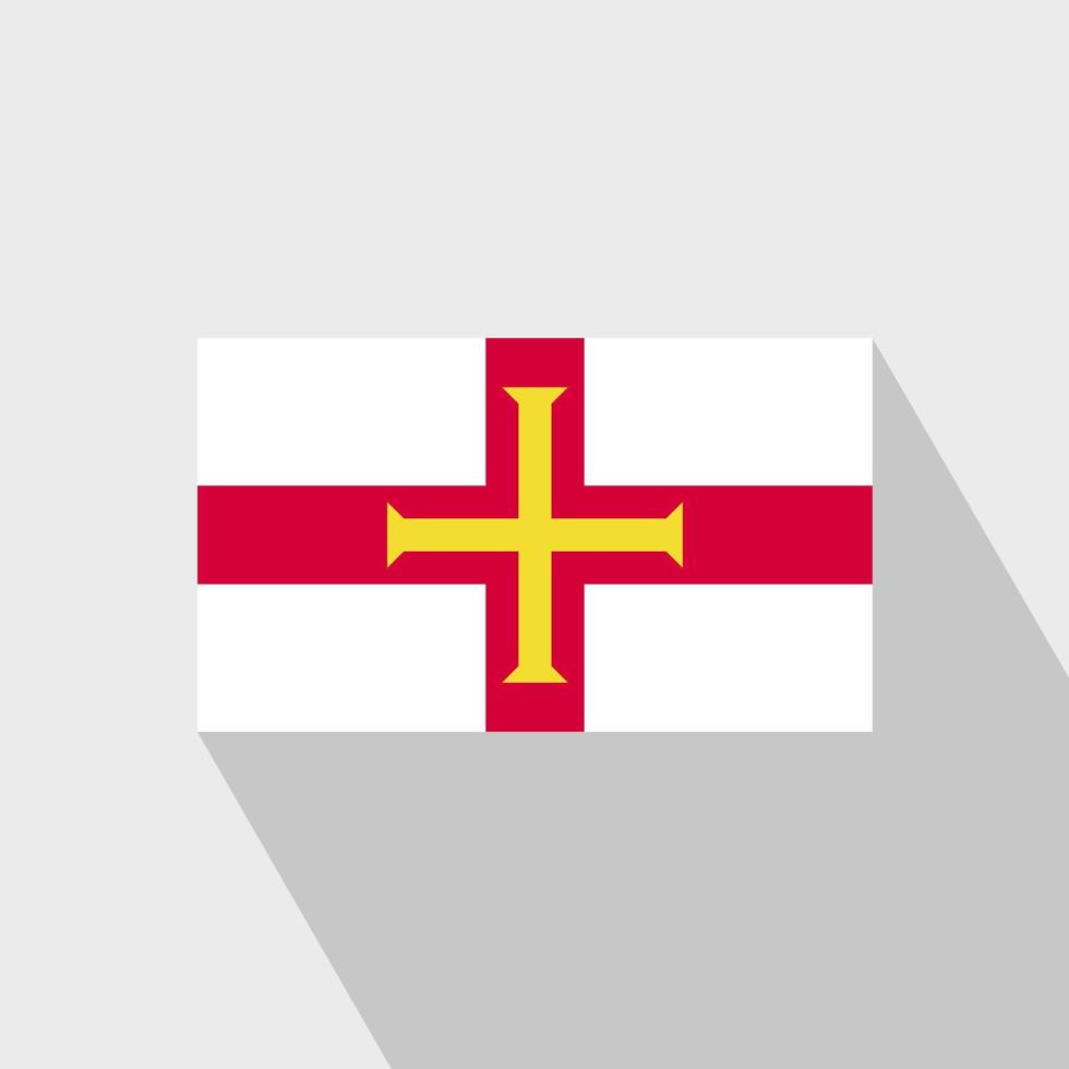 Guernsey flag Long Shadow design vector