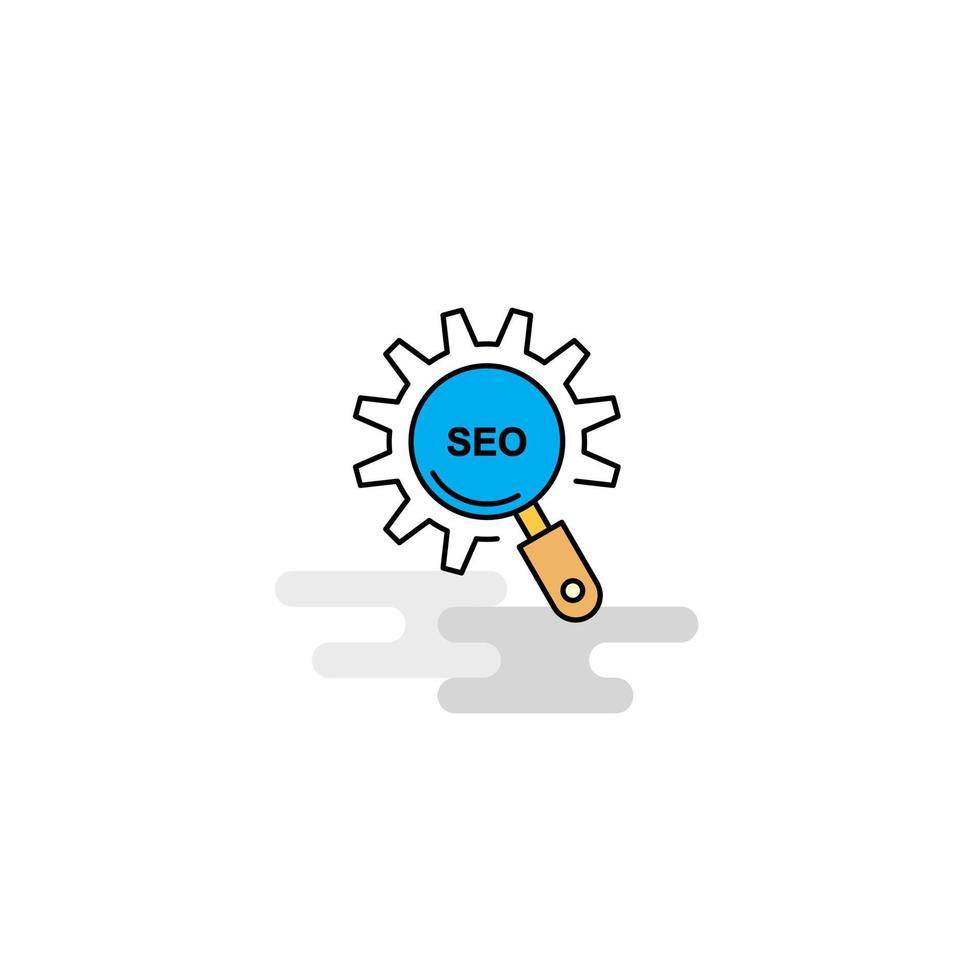 Flat Seo setting Icon Vector