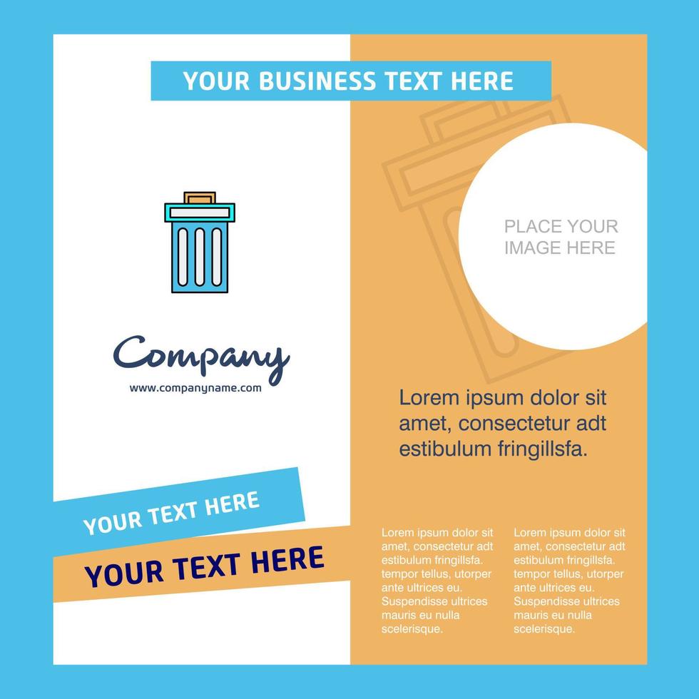 Trash Company Brochure Template Vector Busienss Template