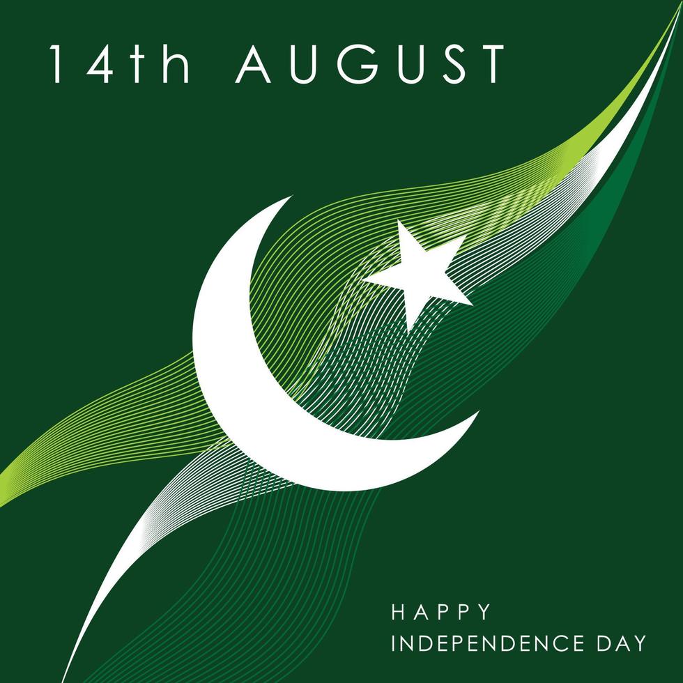 vector de diseño del día de la independencia de pakistán