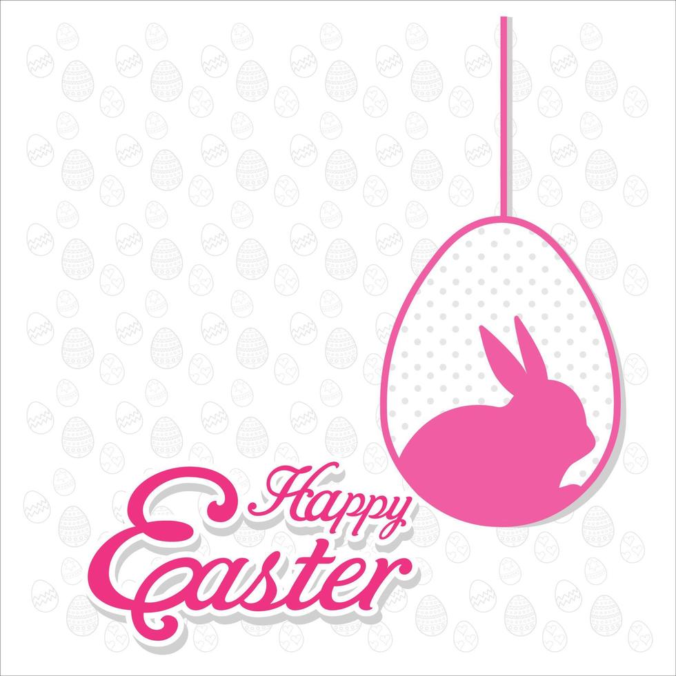 Happy Easter day card with creative design typography vector