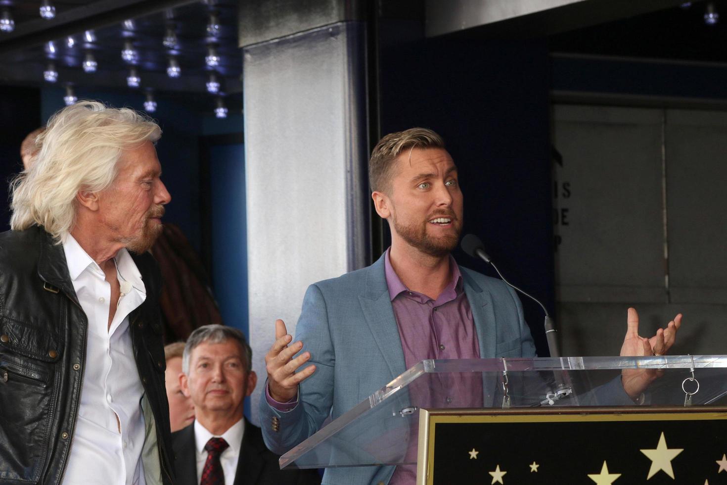 LOS ANGELES - OCT 16 - Sir RIchard Branson, Lance Bass at the Sir Richard Branson Star Ceremony on the Hollywood Walk of Fame on October 16, 2018 in Los Angeles, CA photo