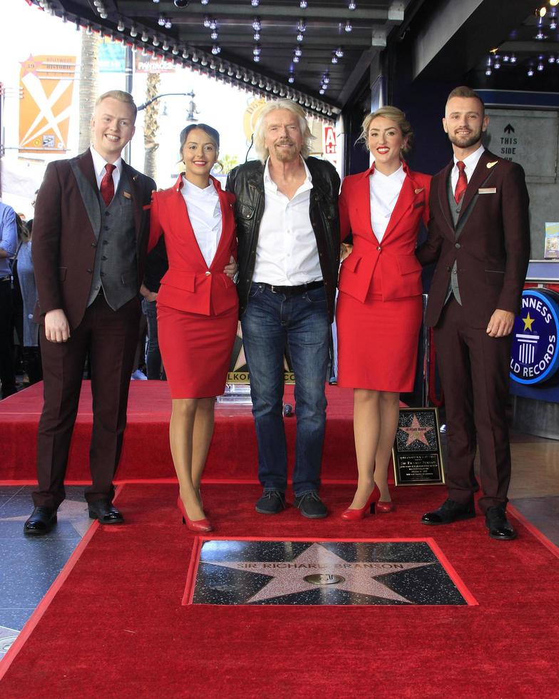 LOS ANGELES - OCT 16 - Sir RIchard Branson, VIrigin Airlines staff at the Sir Richard Branson Star Ceremony on the Hollywood Walk of Fame on October 16, 2018 in Los Angeles, CA photo
