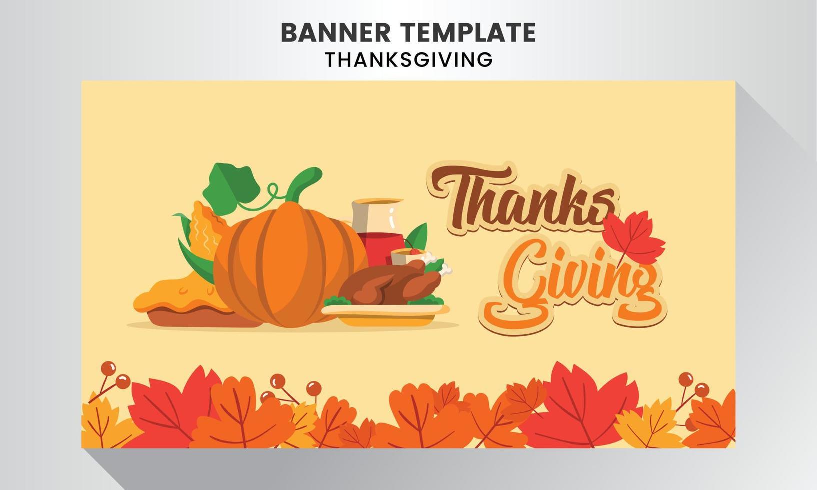 Thanksgiving celebration  background template vector