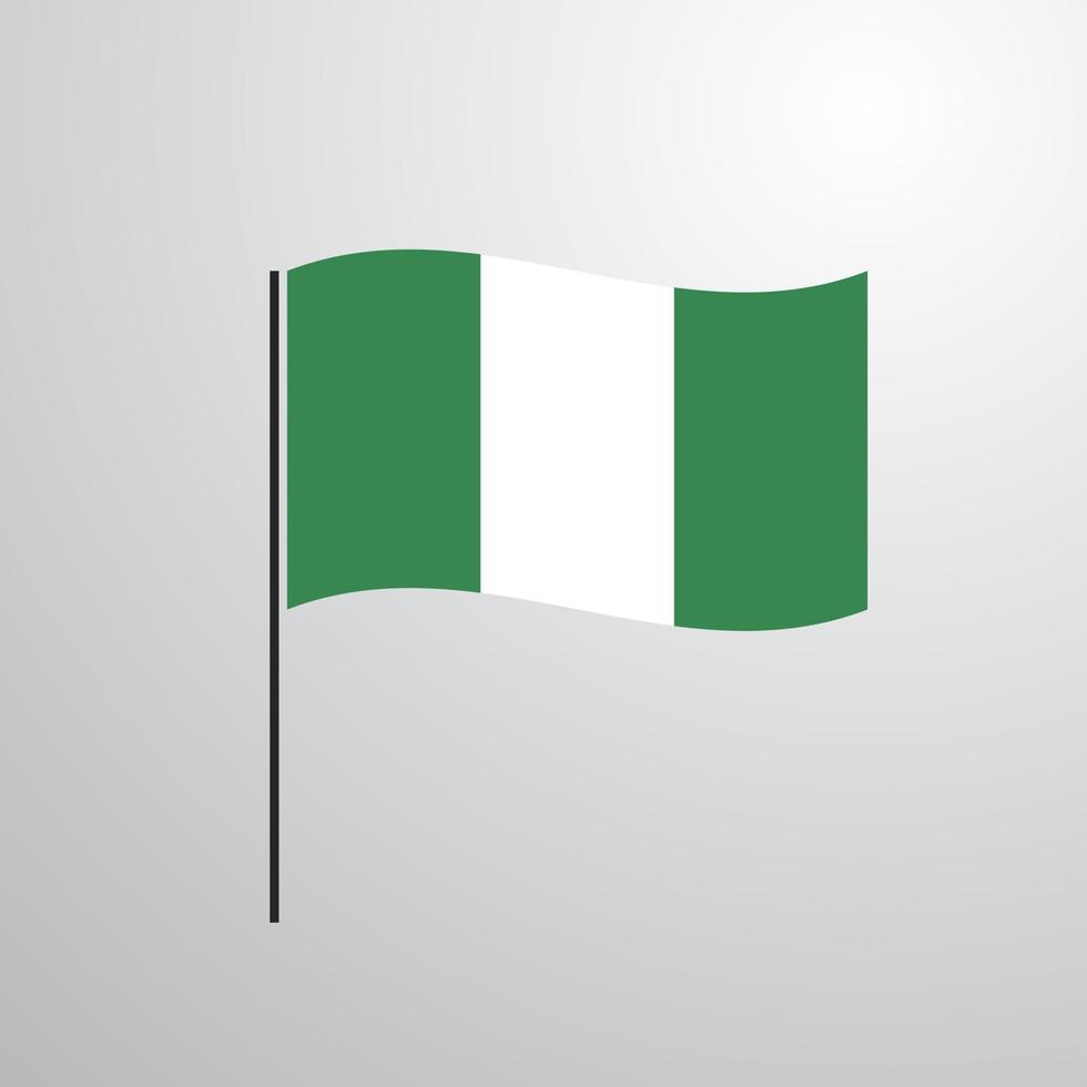 Nigeria waving Flag vector