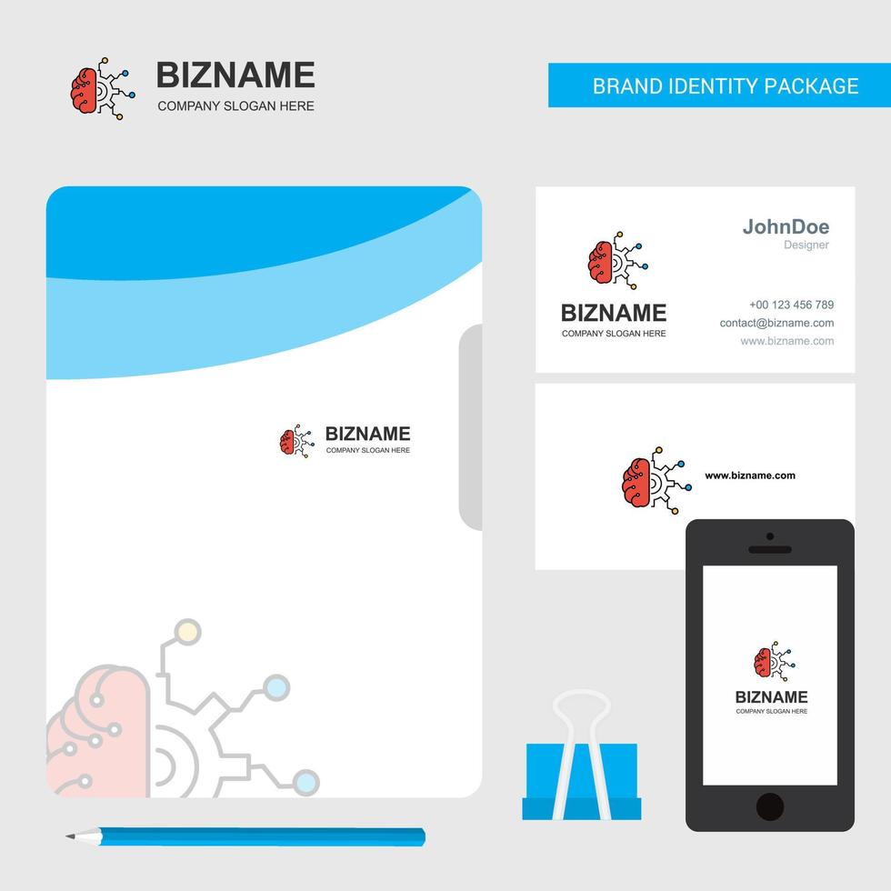 Neurons Business Logo File Cover Visiting Card and Mobile App Design Vector Illustration