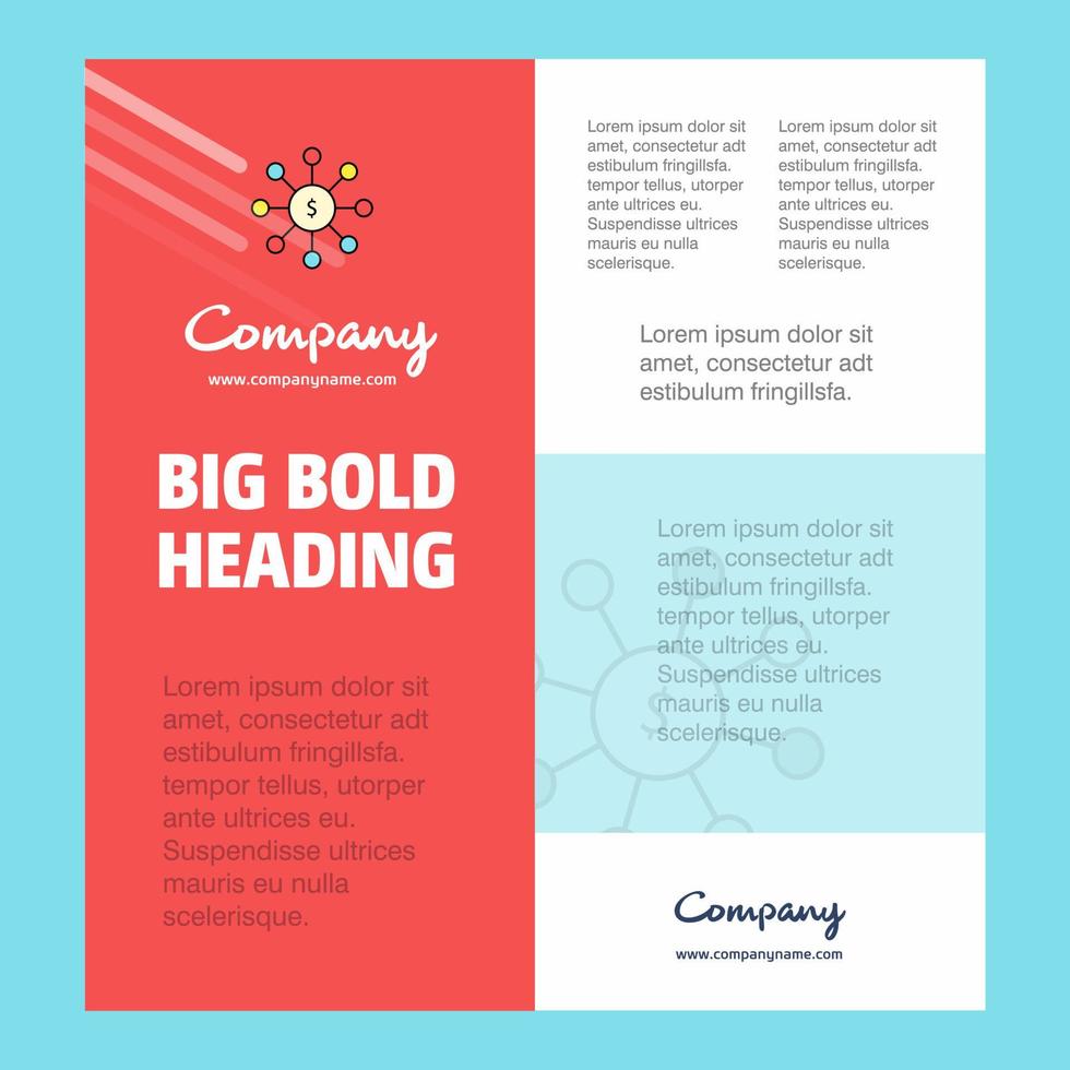 Dollar network Business Company Poster Template with place for text and images vector background