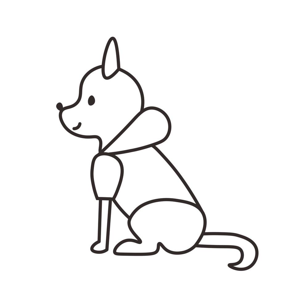 Little puppy doodle vector