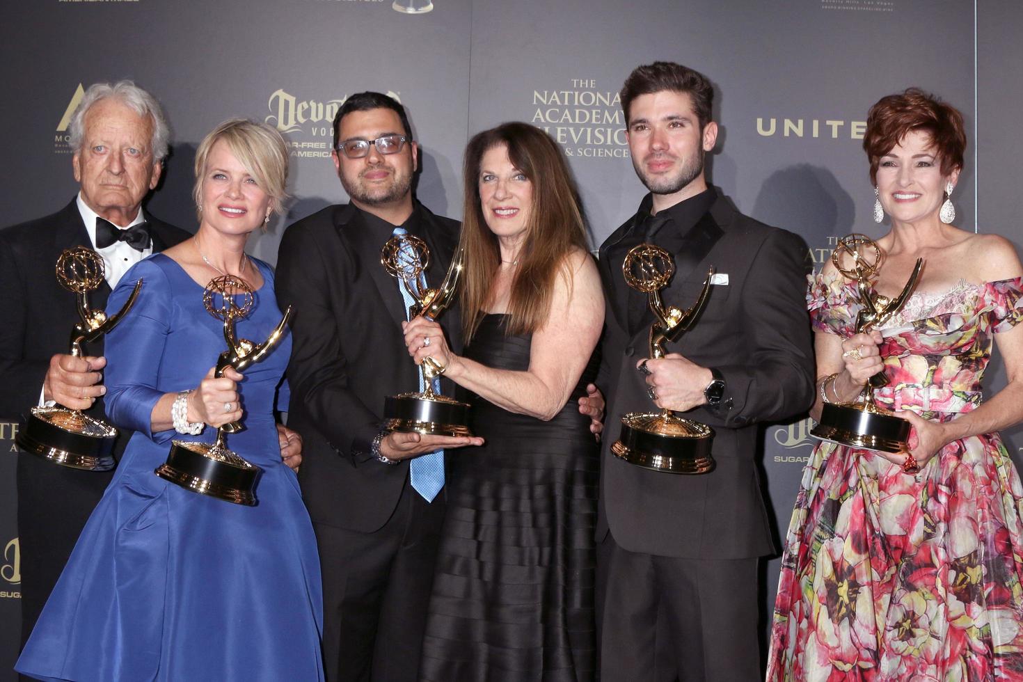 LOS ANGELES - APR 29 - Nicolas Coster, Mary Beth Evans, Gregori J. Martin, Wendy Riche, Kristos Andrews, Carlyn Hennesy at the 2017 Creative Daytime Emmy Awards at the Pasadena Civic Auditorium on April 29, 2017 in Pasadena, CA photo