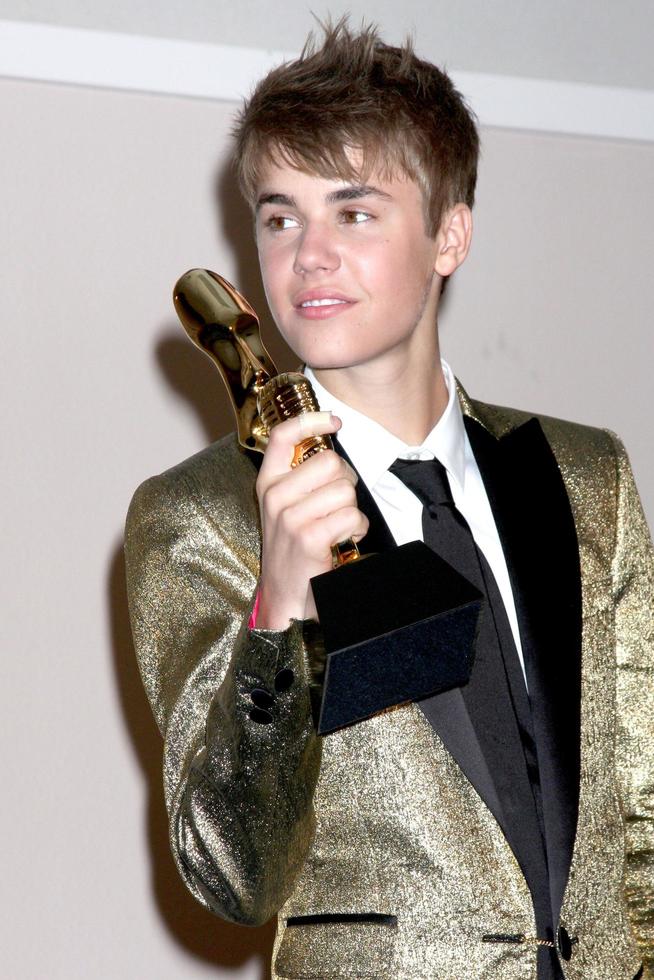 LAS VEGAS, MAY 22 - Justin Bieber in the Press Room of the 2011 Billboard Music Awards at MGM Grand Garden Arena on May 22, 2010 in Las Vegas, NV photo