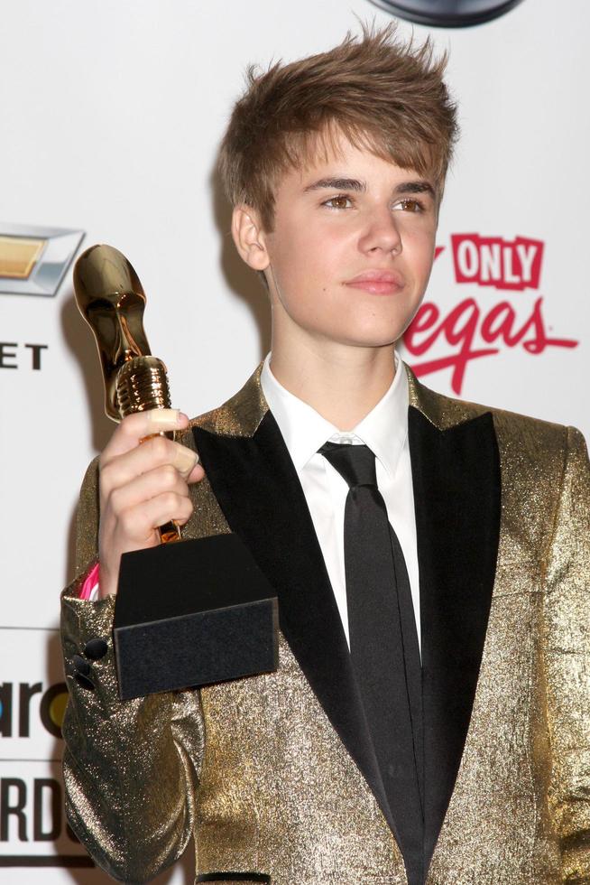 LAS VEGAS, MAY 22 - Justin Bieber in the Press Room of the 2011 Billboard Music Awards at MGM Grand Garden Arena on May 22, 2010 in Las Vegas, NV photo