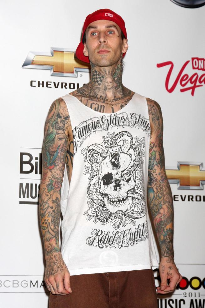 LAS VEGAS, MAY 22 - Travis Barker in the Press Room of the 2011 Billboard Music Awards at MGM Grand Garden Arena on May 22, 2010 in Las Vegas, NV photo