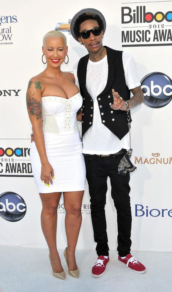 LAS VEGAS, MAY 20 - Amber Rose, Whiz Khalifa arrives at the 2012 Billboard Awards at MGM Garden Arena on May 20, 2012 in Las Vegas, NV photo