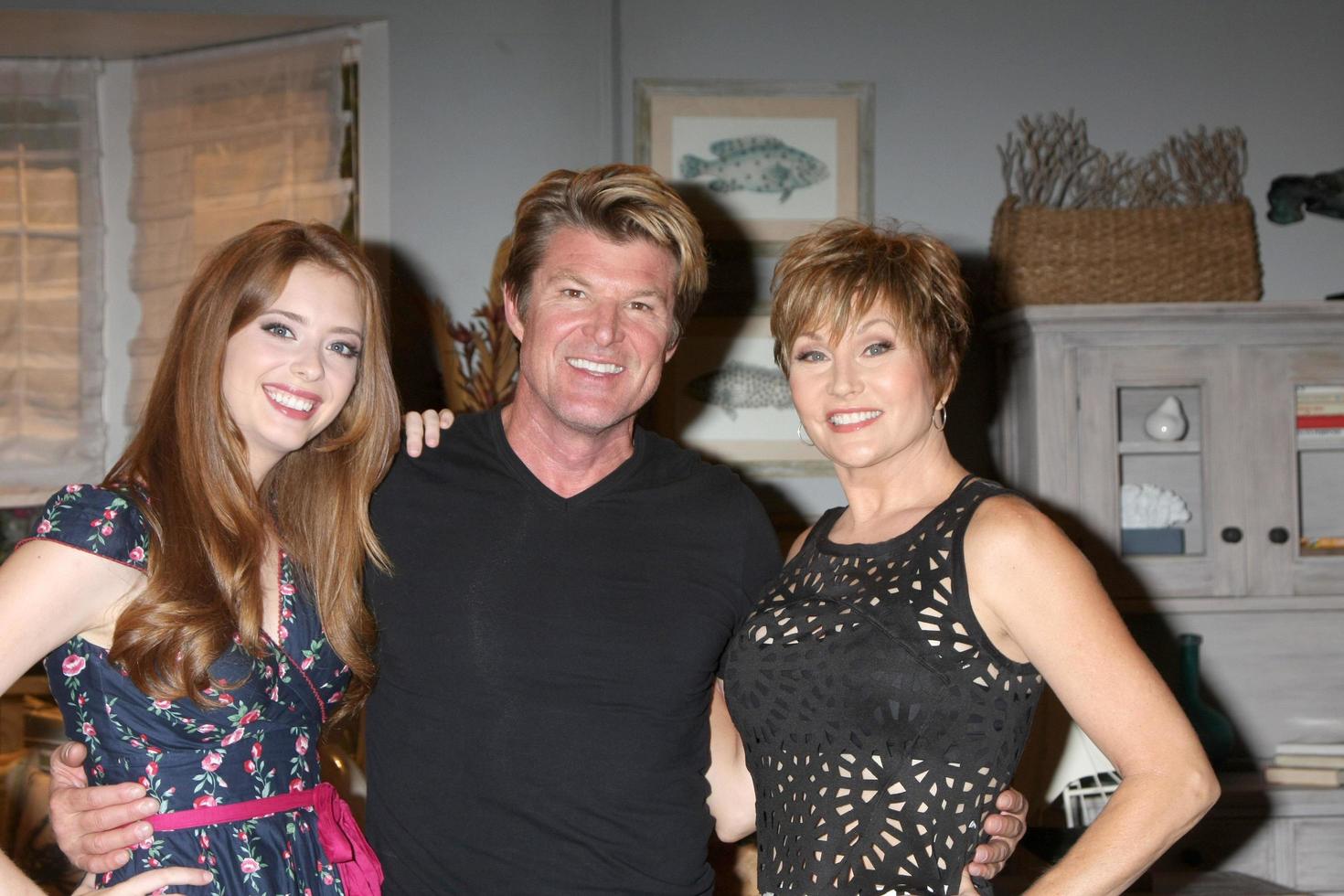 LOS ANGELES, AUG 14 - Ashlyn Pearce, WInsor Harmon, Schae Harrison at the Bold and Beautiful Fan Event Friday at the CBS Television City on August 14, 2015 in Los Angeles, CA photo