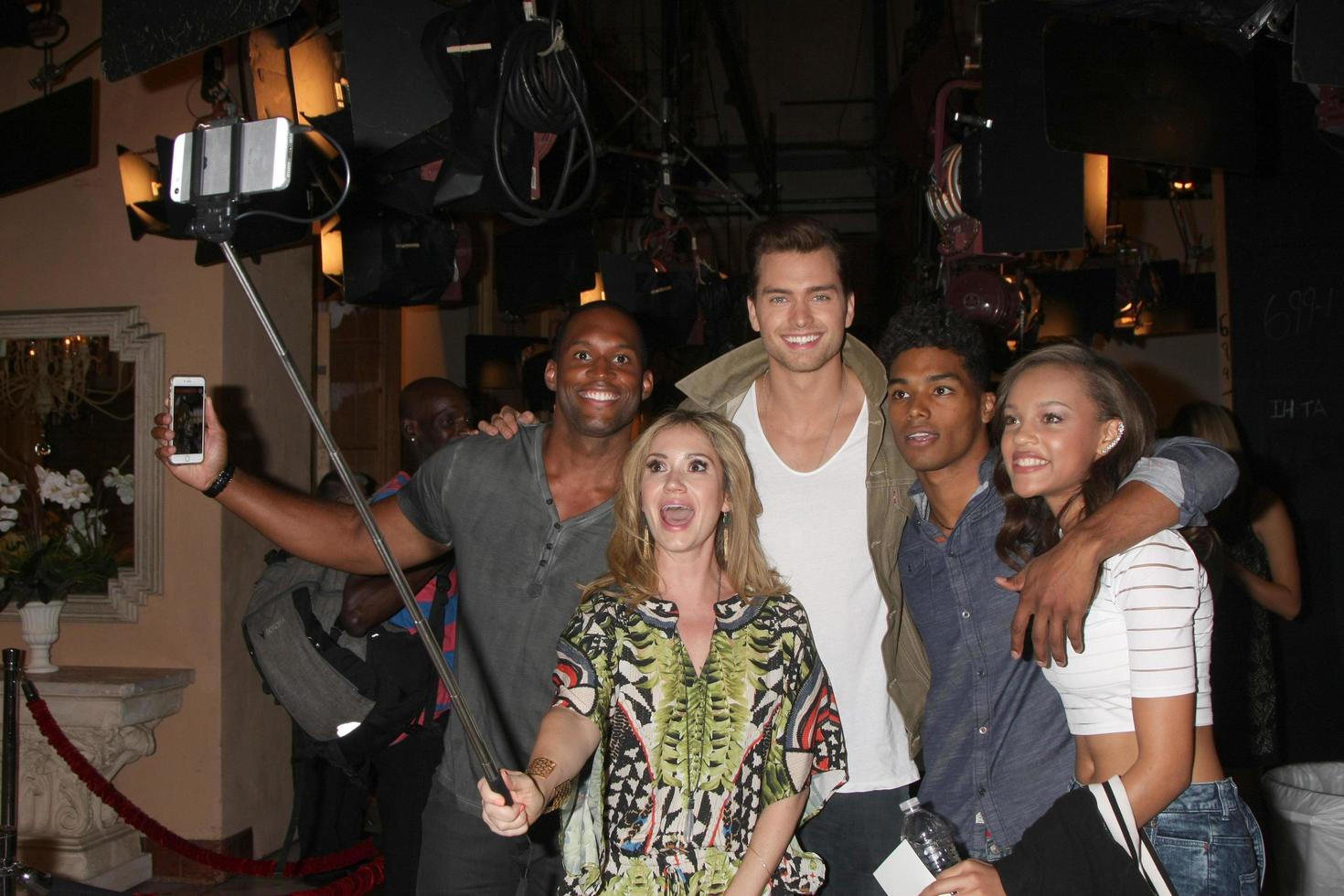 LOS ANGELES, AUG 14 - Lawrence Saint-Victor, Ashley Jones, Pierson FOde, Rome Flynn, Reign Edwards at the Bold and Beautiful Fan Event Friday at the CBS Television City on August 14, 2015 in Los Angeles, CA photo