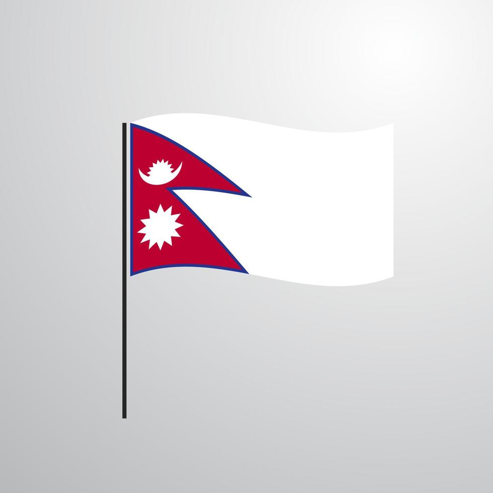 Nepal waving Flag vector