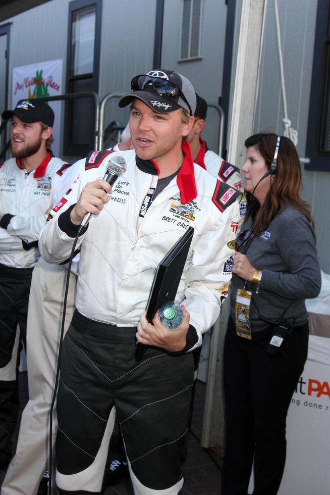 LOS ANGELES, APR 11 - Brett Davern, Pole Winner with fastest qualifying time for the Celebrities at the 2014 Pro Celeb Race Qualifying Day at Long Beach Grand Prix on April 11, 2014 in Long Beach, CA photo