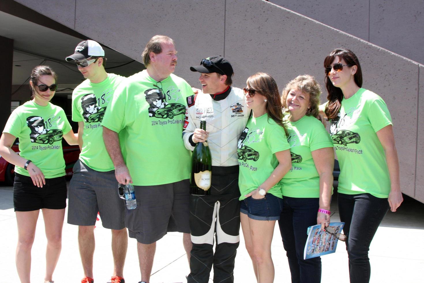 LOS ANGELES, APR 12 - Brett Davern, family, friends at the Long Beach Grand Prix Pro Celeb Race Day at the Long Beach Grand Prix Race Circuit on April 12, 2014 in Long Beach, CA photo
