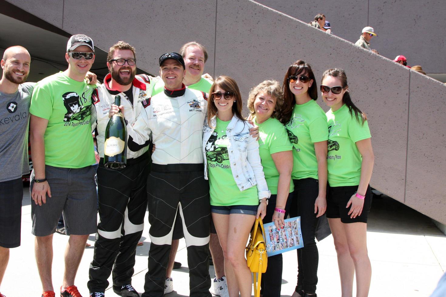 LOS ANGELES, APR 12 - Brett Davern, family, friends at the Long Beach Grand Prix Pro Celeb Race Day at the Long Beach Grand Prix Race Circuit on April 12, 2014 in Long Beach, CA photo