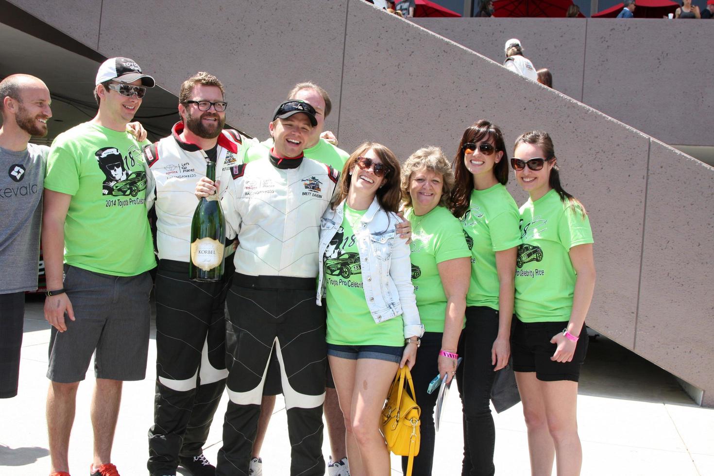 LOS ANGELES, APR 12 - Brett Davern, family, friends at the Long Beach Grand Prix Pro Celeb Race Day at the Long Beach Grand Prix Race Circuit on April 12, 2014 in Long Beach, CA photo