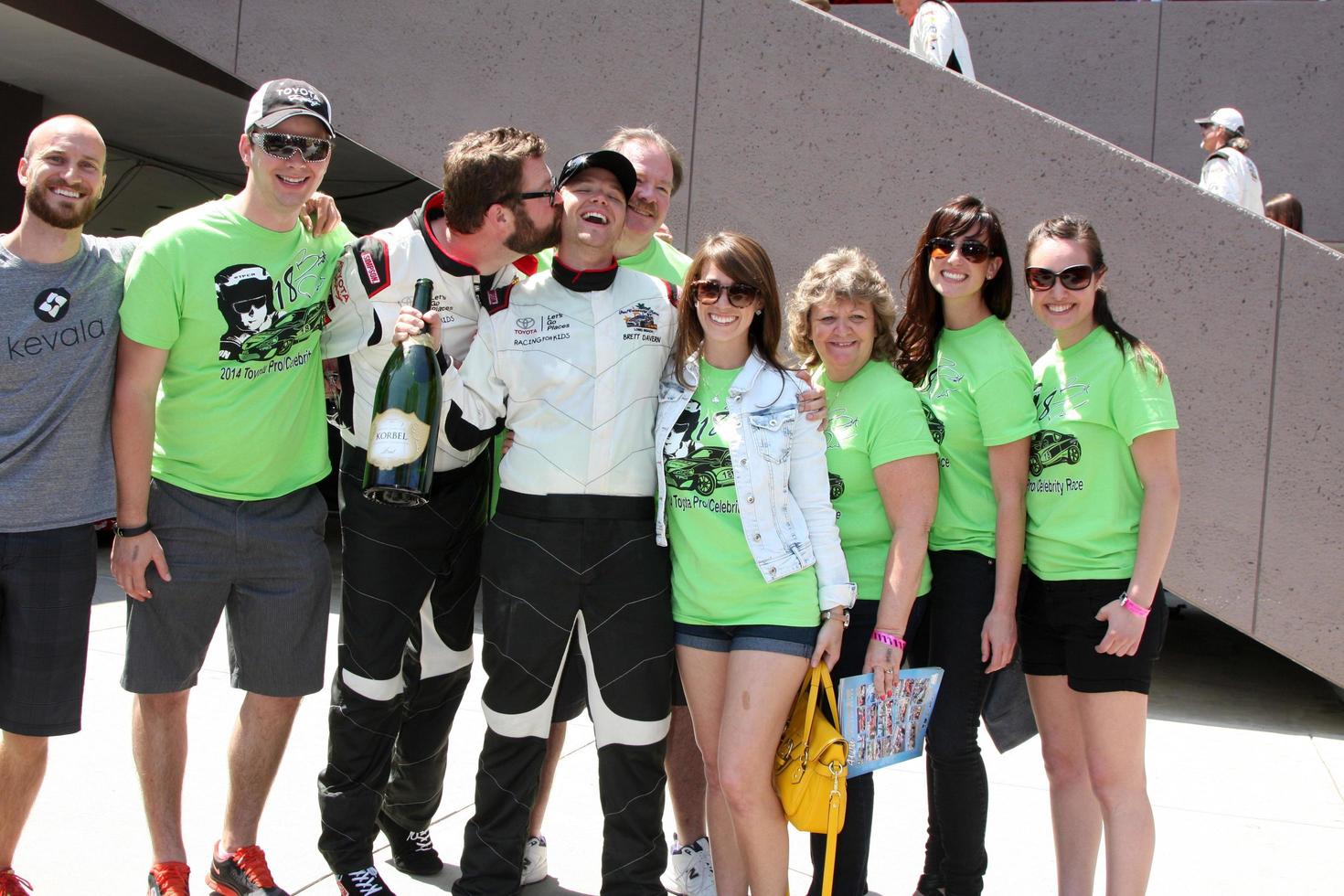 LOS ANGELES, APR 12 - Brett Davern, family, friends at the Long Beach Grand Prix Pro Celeb Race Day at the Long Beach Grand Prix Race Circuit on April 12, 2014 in Long Beach, CA photo