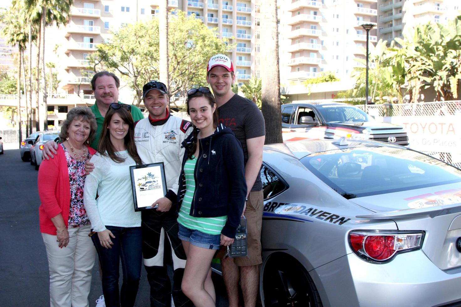 LOS ANGELES, APR 11 - Brett Davern, Family and Friends at the 2014 Pro Celeb Race Qualifying Day at Long Beach Grand Prix on April 11, 2014 in Long Beach, CA photo