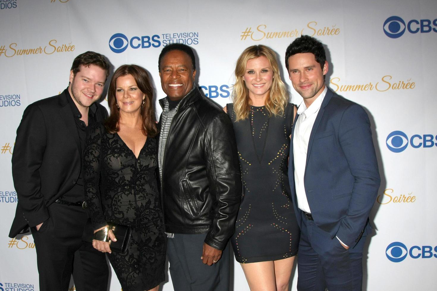 LOS ANGELES, MAY 18 - Harry Ford, Marcia Gay Harden, William Allen Young, Bonnie Sommerville, Ben Hollingsworth at the CBS Summer Soiree 2015 at the London Hotel on May 18, 2015 in West Hollywood, CA photo