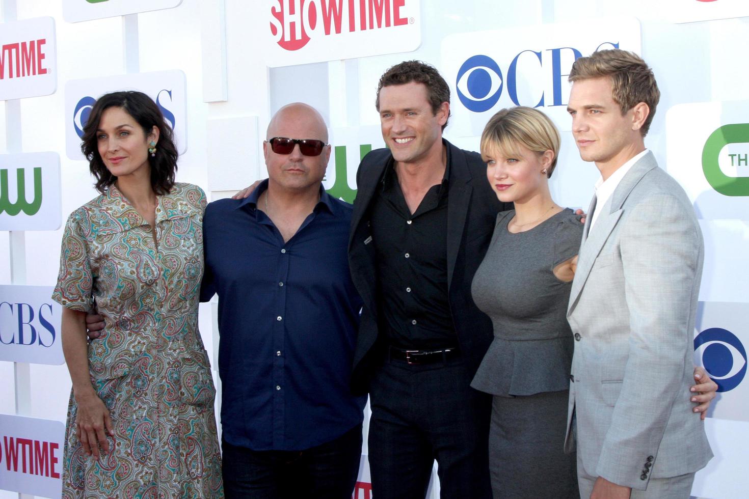 LOS ANGELES, JUL 29 - Carrie-Anne Moss, Michael Chiklis, Jason O Mara, Sarah Jones, Taylor Handley arrives at the CBS, CW, and Showtime 2012 Summer TCA party at Beverly Hilton Hotel Adjacent Parking Lot on July 29, 2012 in Beverly Hills, CA photo
