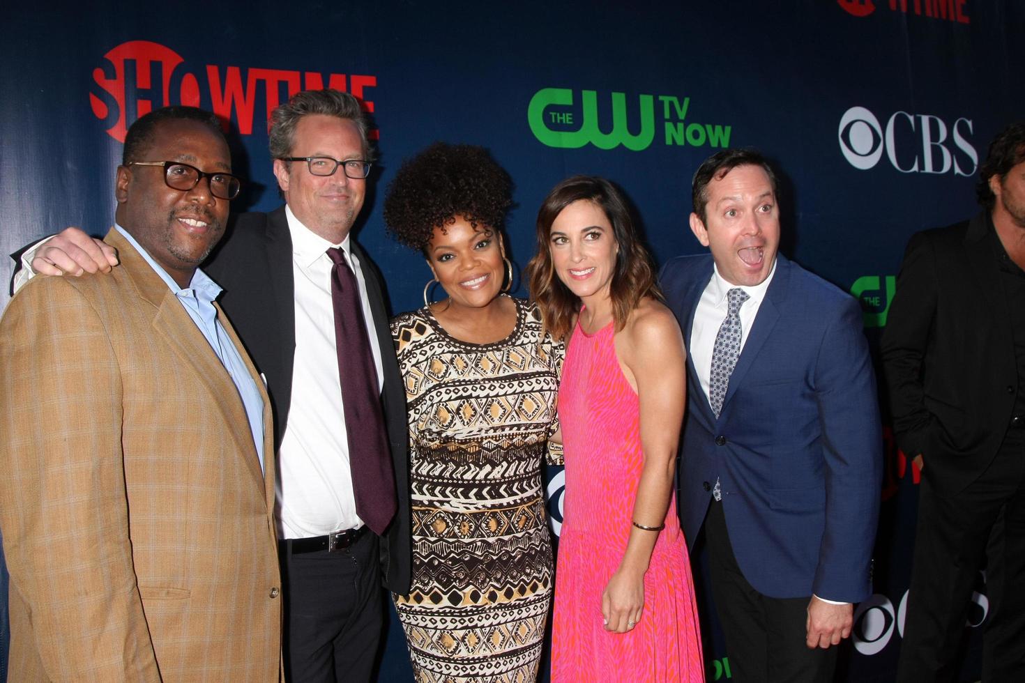 LOS ANGELES, AUG 10 - Wendell Pierce, Matthew Perry, Yvette Freeman, Lindsay Sloane, Thomas Lennon at the CBS TCA Summer 2015 Party at the Pacific Design Center on August 10, 2015 in West Hollywood, CA photo