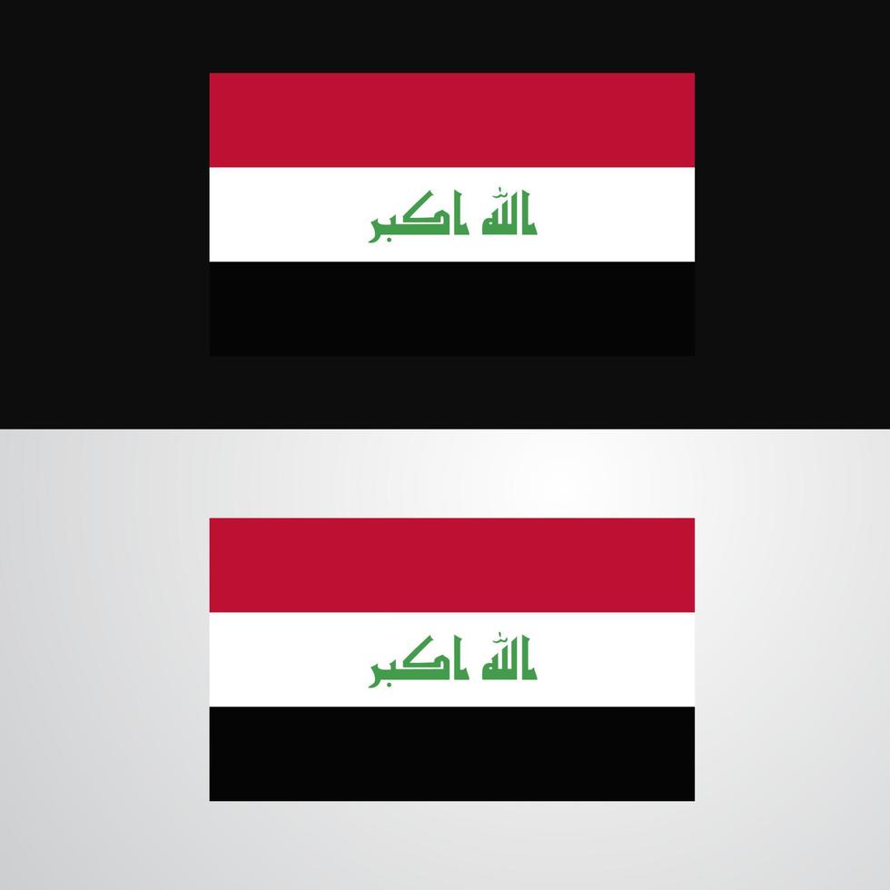 Iraq Flag banner design vector