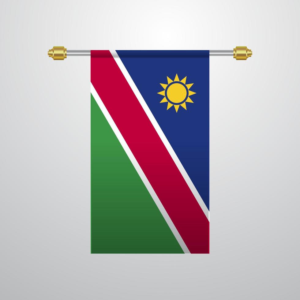 bandera colgante de namibia vector