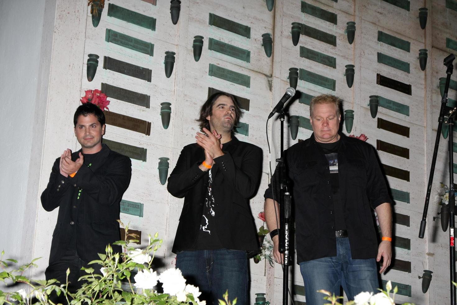 LOS ANGELES, SEP 15 - Adam Green, Joe Lynch, Tim Sullivan arrives at the Chillerama Premiere at Hollywood Forever Cemetary on September 15, 2011 in Los Angeles, CA photo